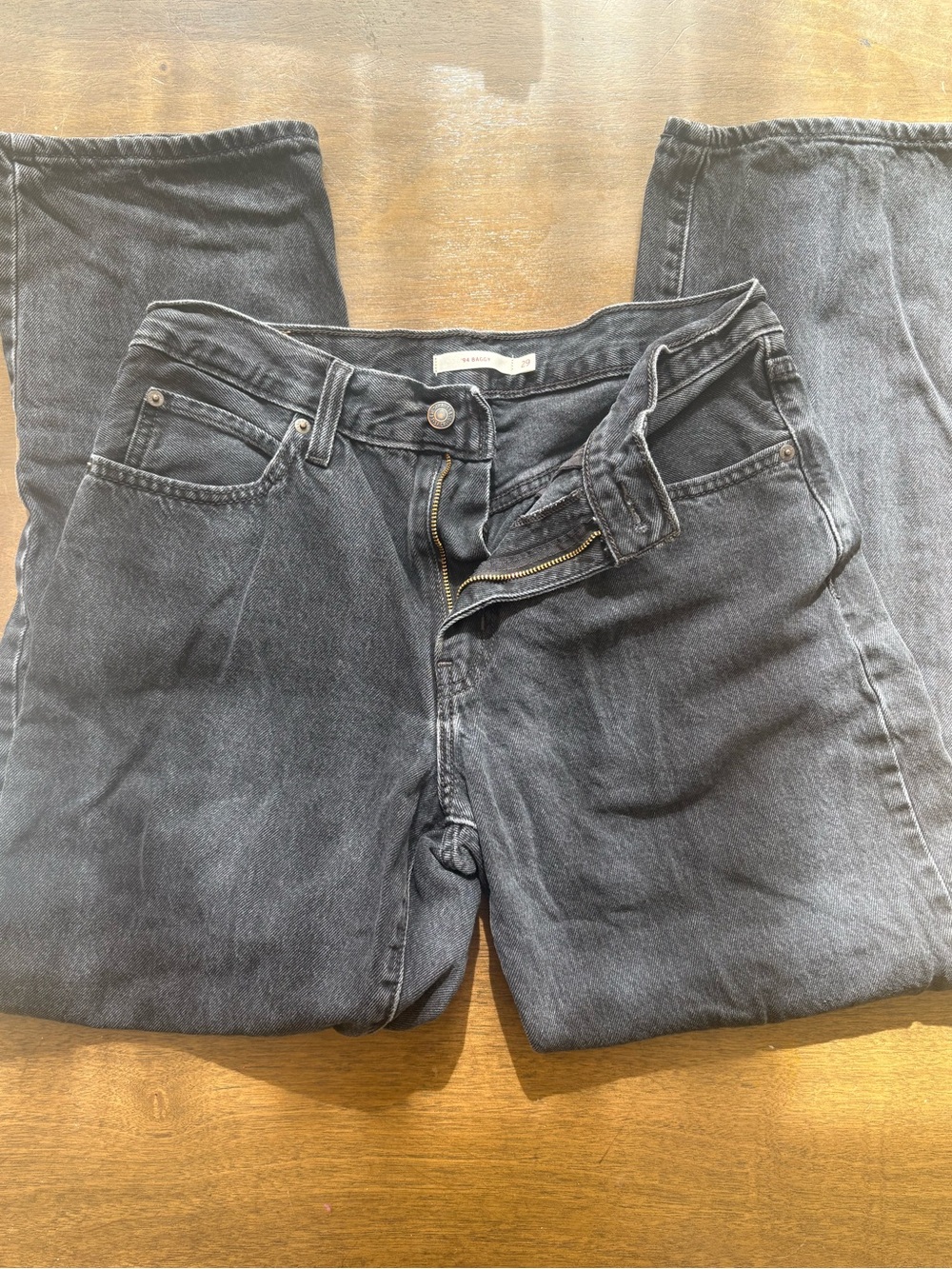 Signature by Levi Strauss Straight-Leg Jeans in Washed Black